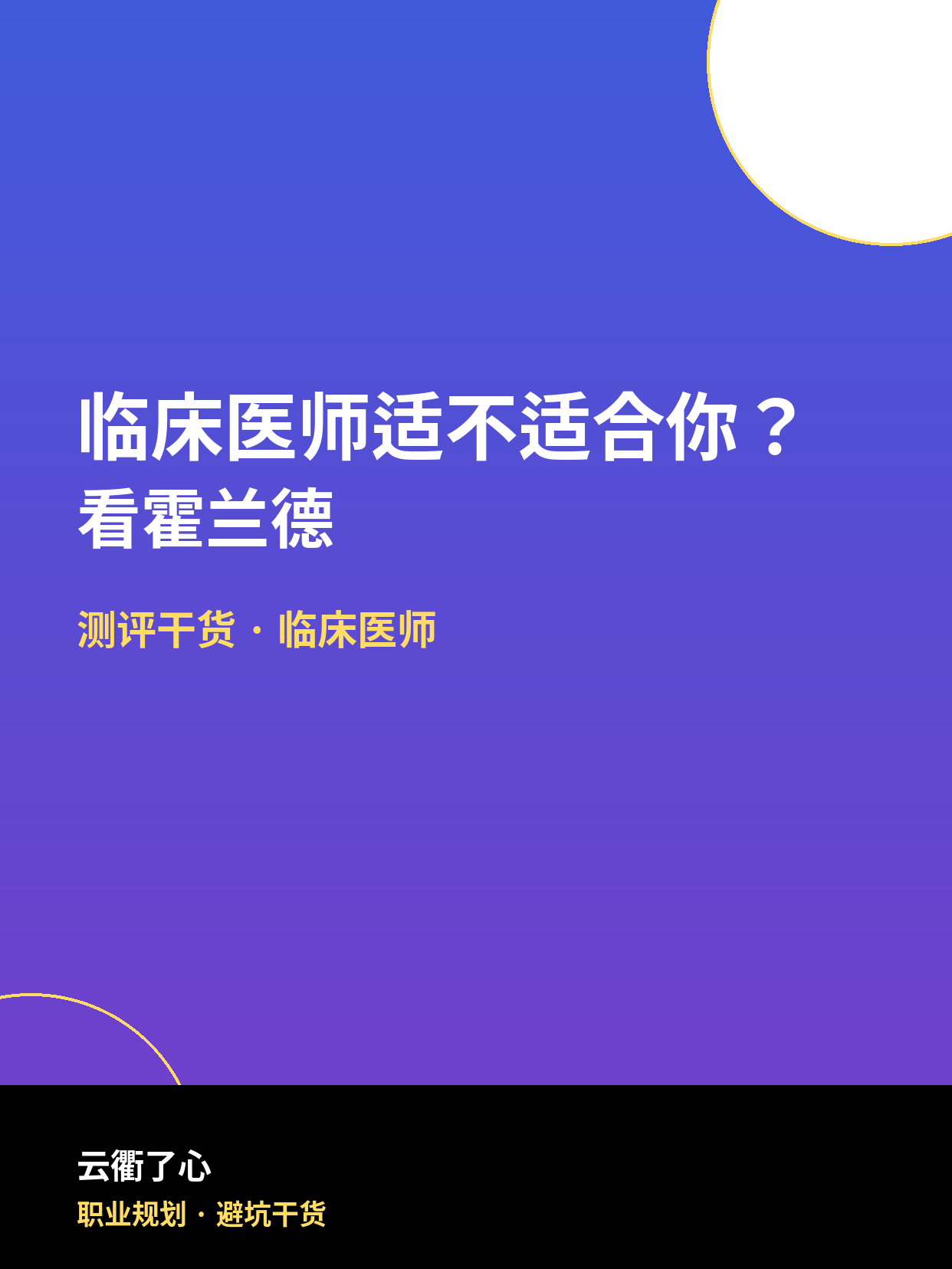 临床医师适不适合你？看霍兰德